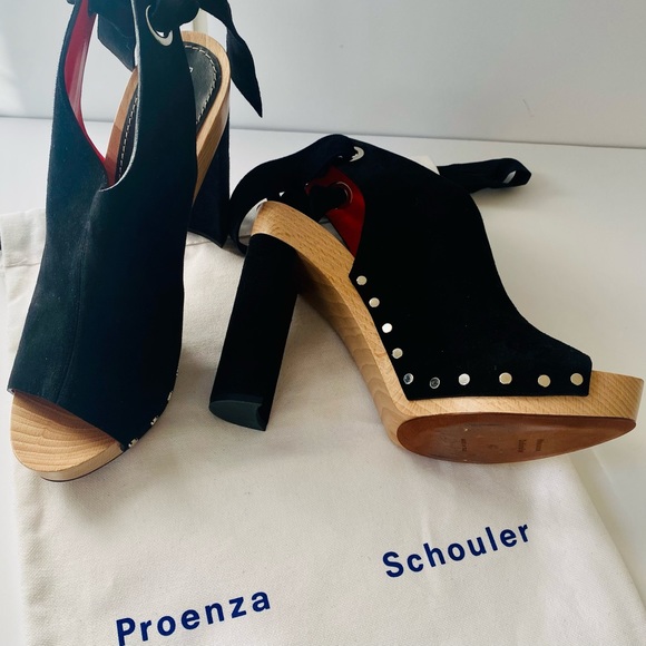 Proenza Schouler Black Suede Platform Sandal | Size 40 | 10 US | 7 UK | PS27010 - Picture 5 of 12